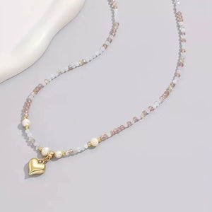 Gold necklace with choker and clasp