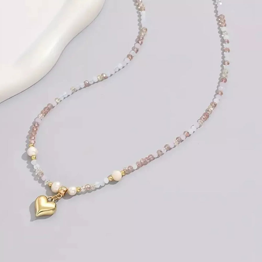 Gold necklace with choker and clasp