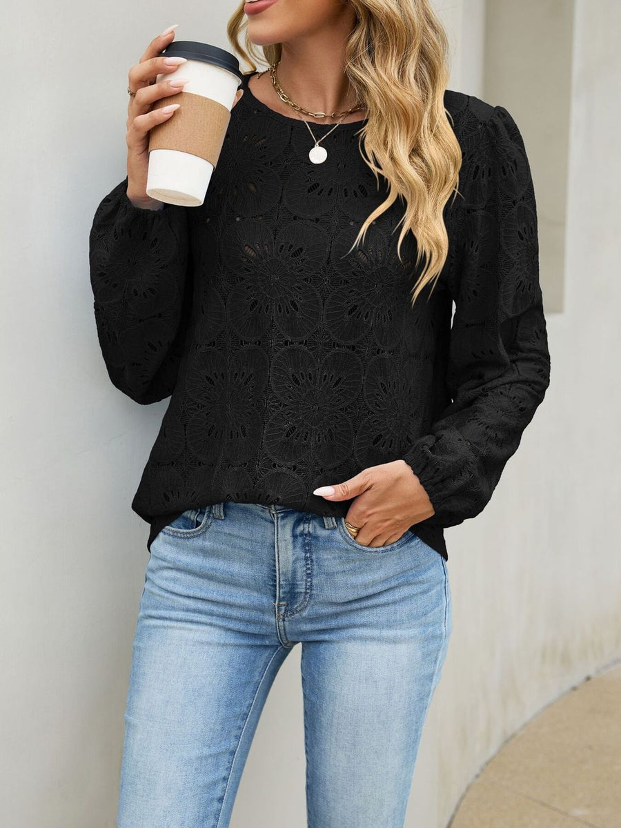 sky blue blouse