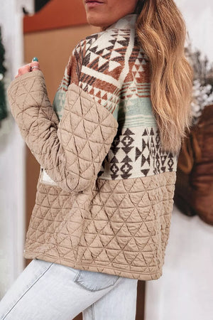 Aztec Quilted Patchwork Western Jacket option 8