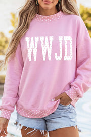 50% polyester, 50% cotton Care instructions: Machine wash cold sweatshirt in Pink with oversized silhouette