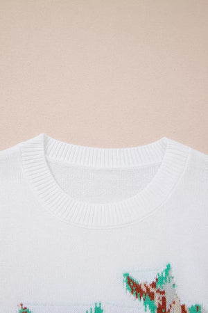 classic pullover sweater in teal with crew neck