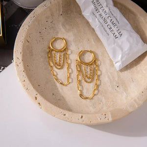 earrings in gold featuring gold-plated and straight fit
