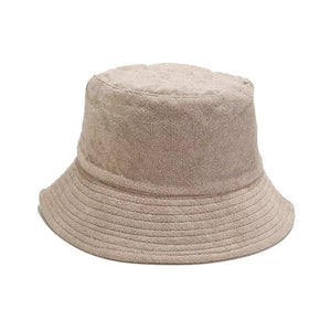Wide Brim Bucket Hat in Pink with wide brim