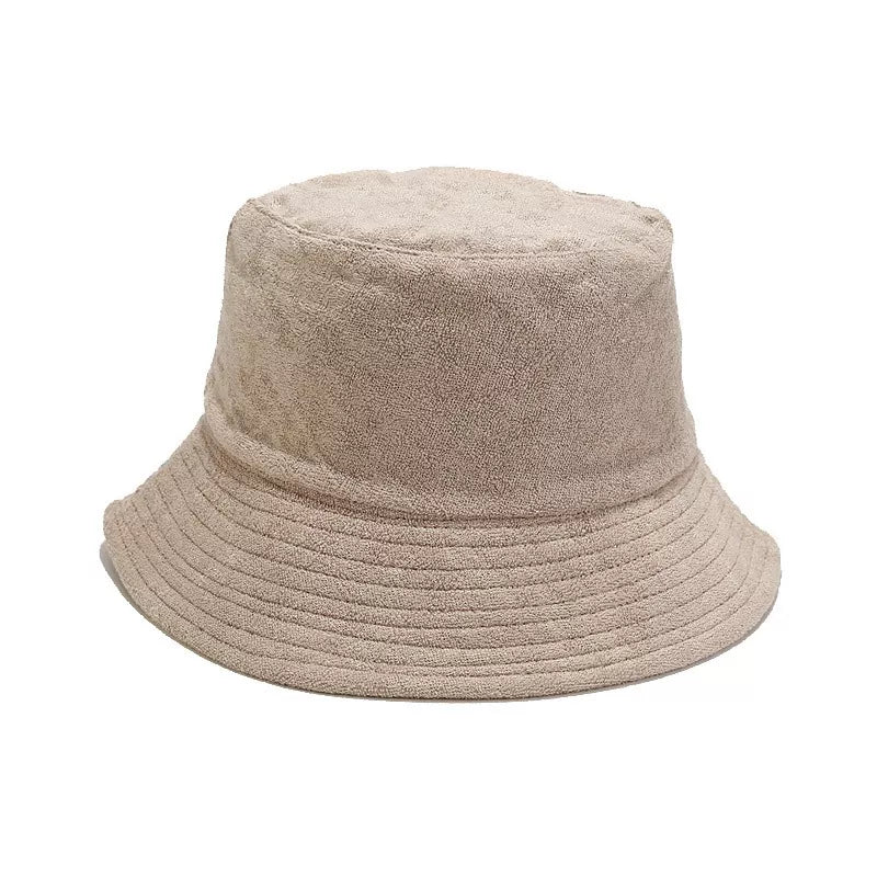 Wide Brim Bucket Hat in Pink with wide brim