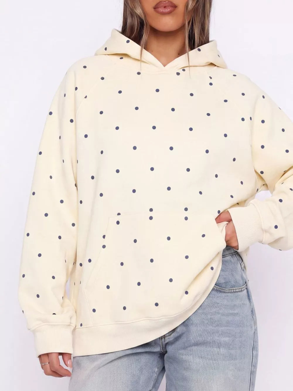 modern pullover hoodie in navy blue with hooded