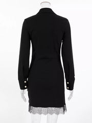 black shirt dress