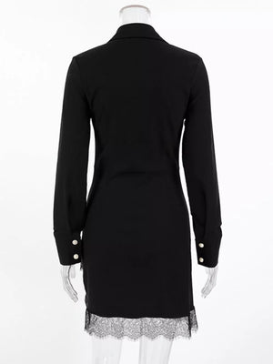 black shirt dress
