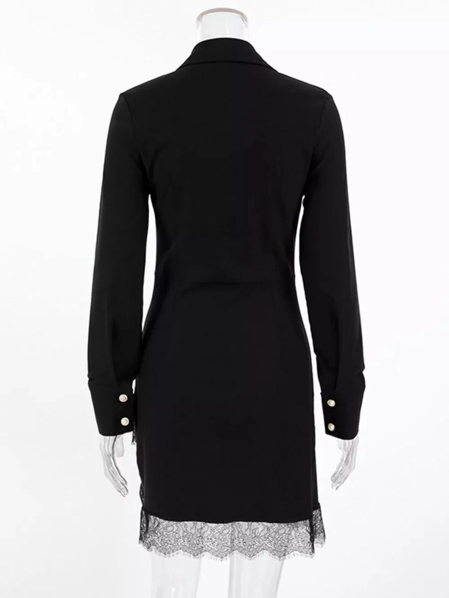 black shirt dress