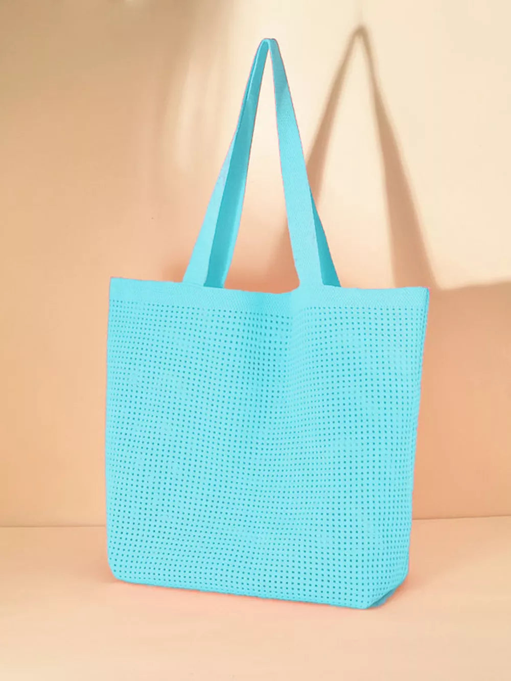 Sky Blue with Lightweight Woven Shoulder Bag in Sky Blue