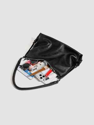 Black with shoulder bag with decorative charm 6