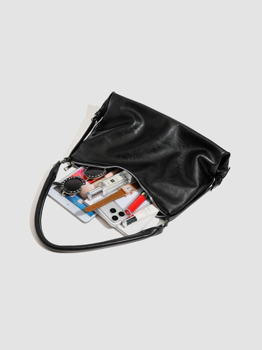 Black with shoulder bag with decorative charm 6