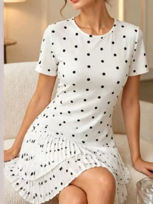 white mini dress with mini and pullover