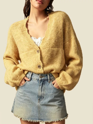 100% polyester Care instructions: Machine wash cold cardigan in Dust Storm with oversized silhouette