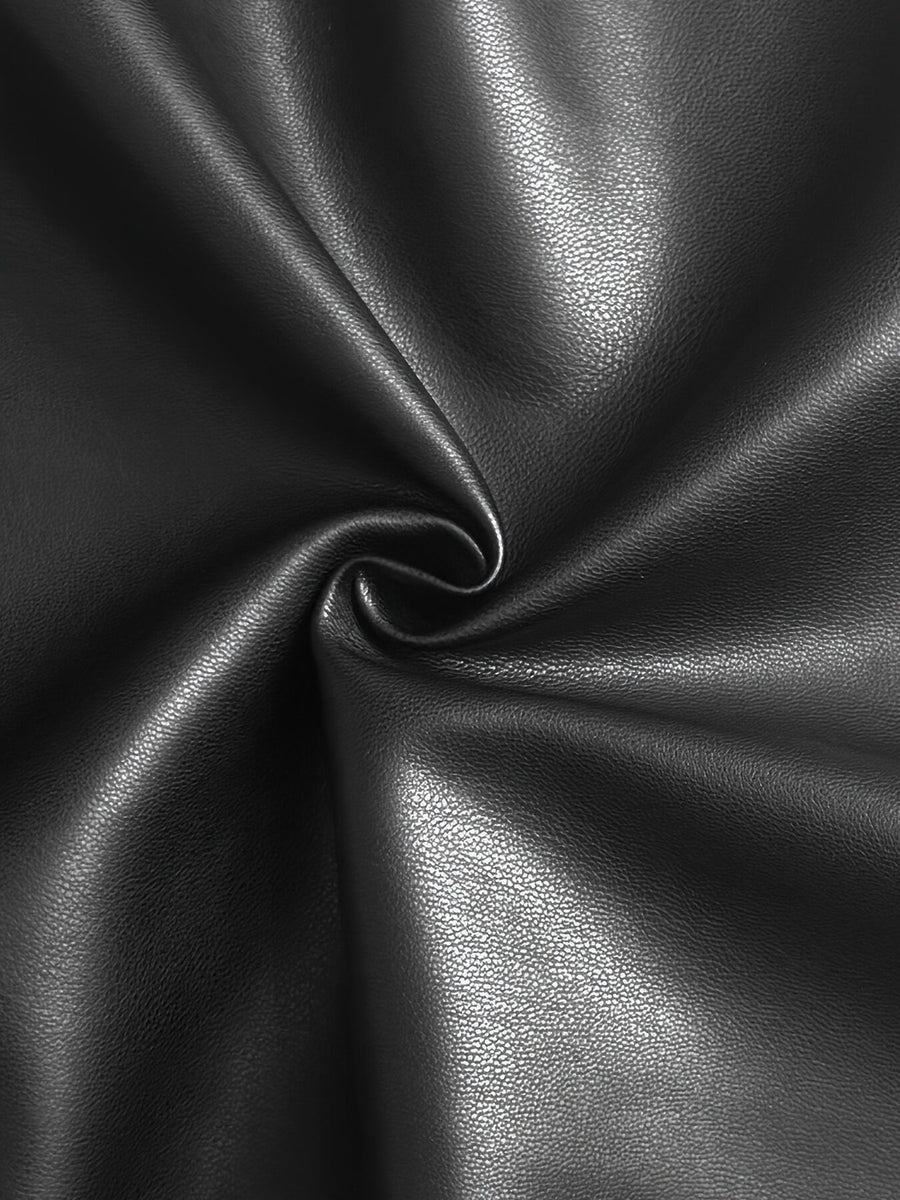 black vest with hip-length and wrap