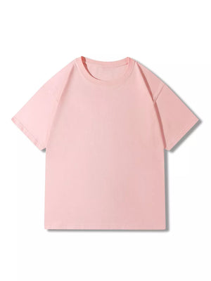 Essential Classic Crew Neck Men's T-shirt in Pink, 100% cotton, short sleeves.