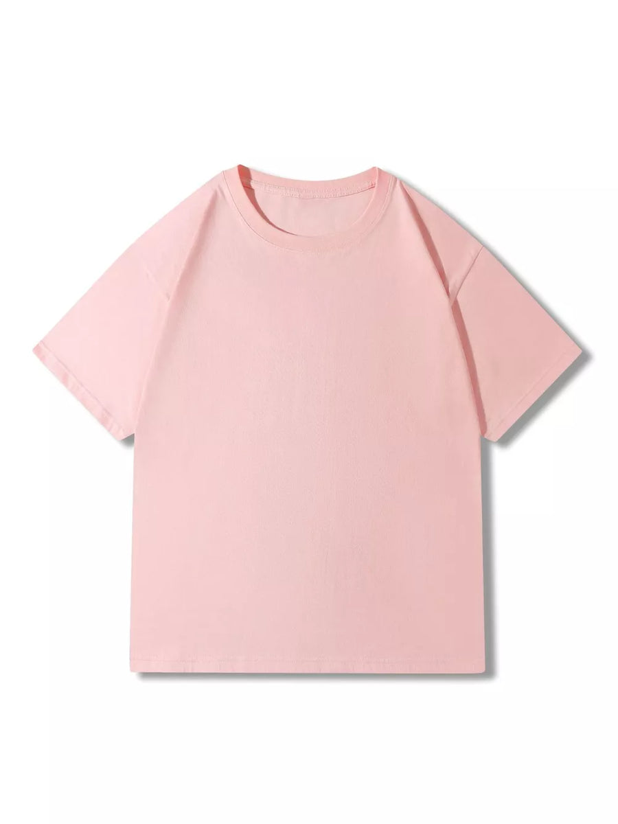 Essential Classic Crew Neck Men's T-shirt in Pink, 100% cotton, short sleeves.