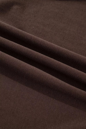 sweatshirt in Dark Brown with crew neck and long sleeve