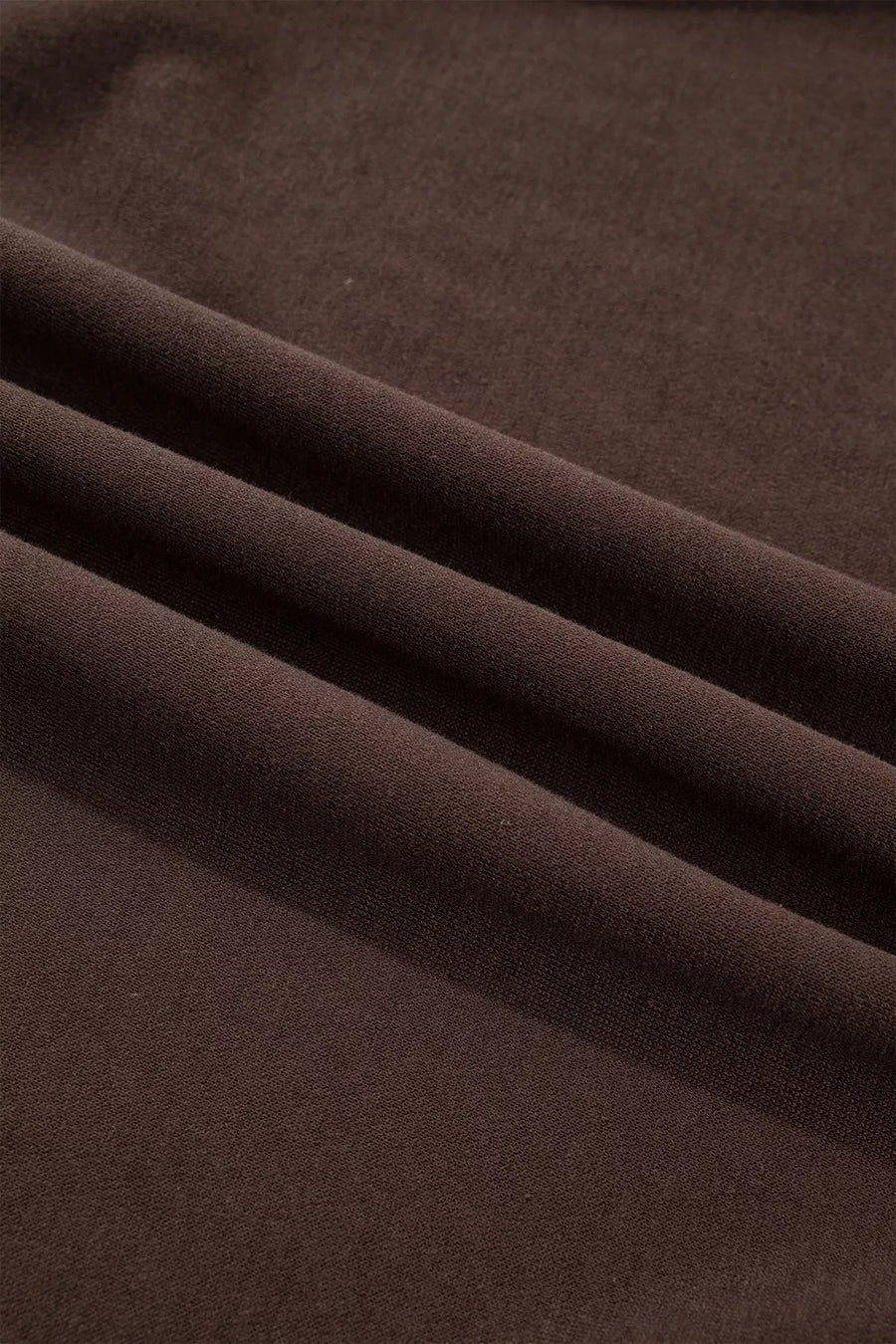 sweatshirt in Dark Brown with crew neck and long sleeve