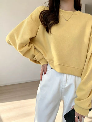 Crew Neck Drop Shoulder Sweatshirt, view 13