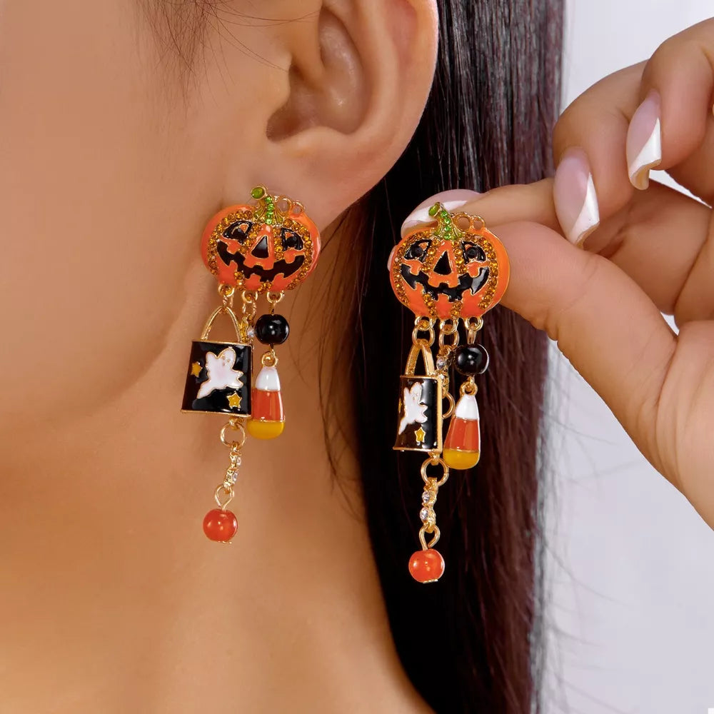 earrings in orange featuring dangle and irregular fit