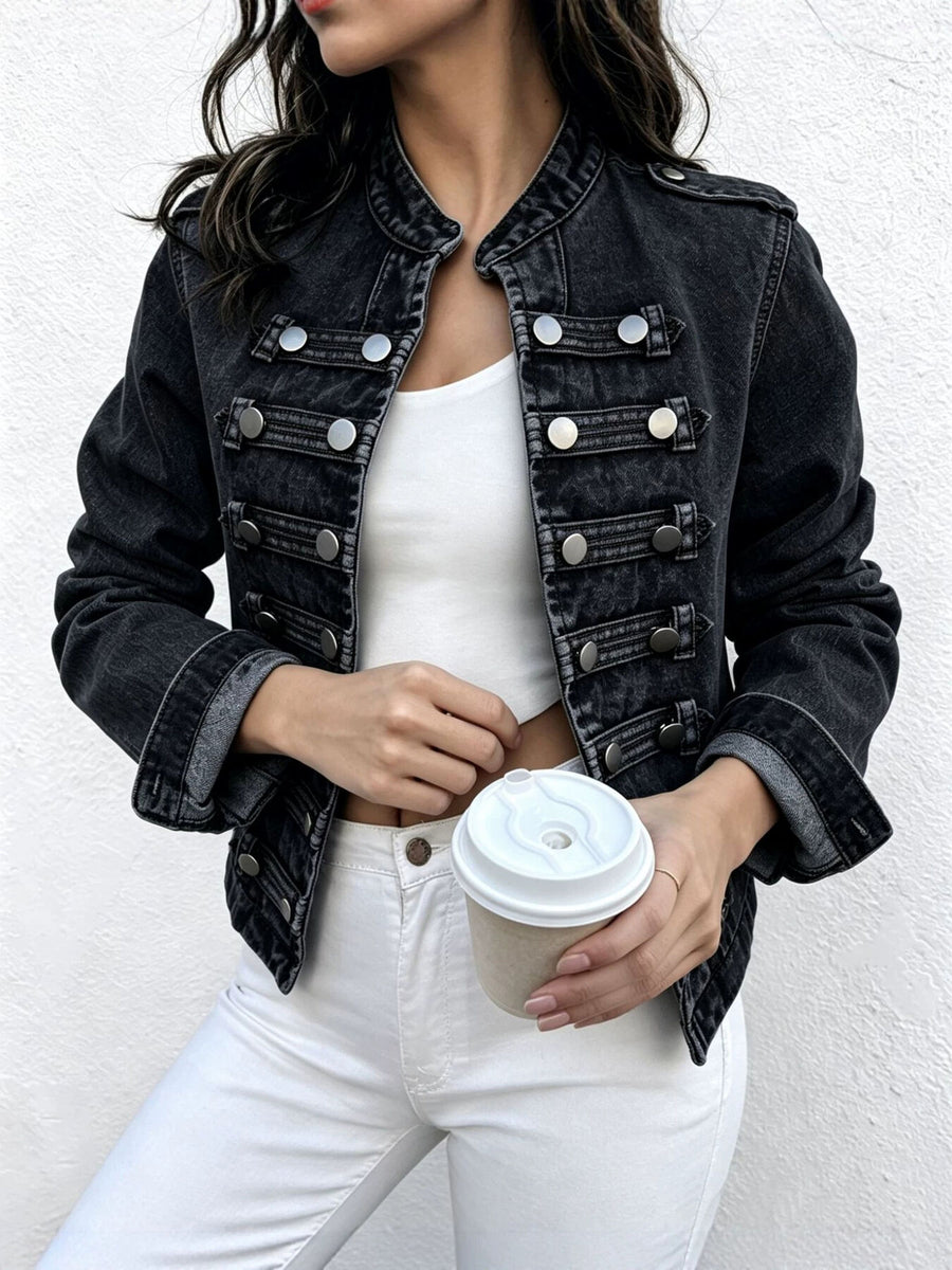 rust denim jacket