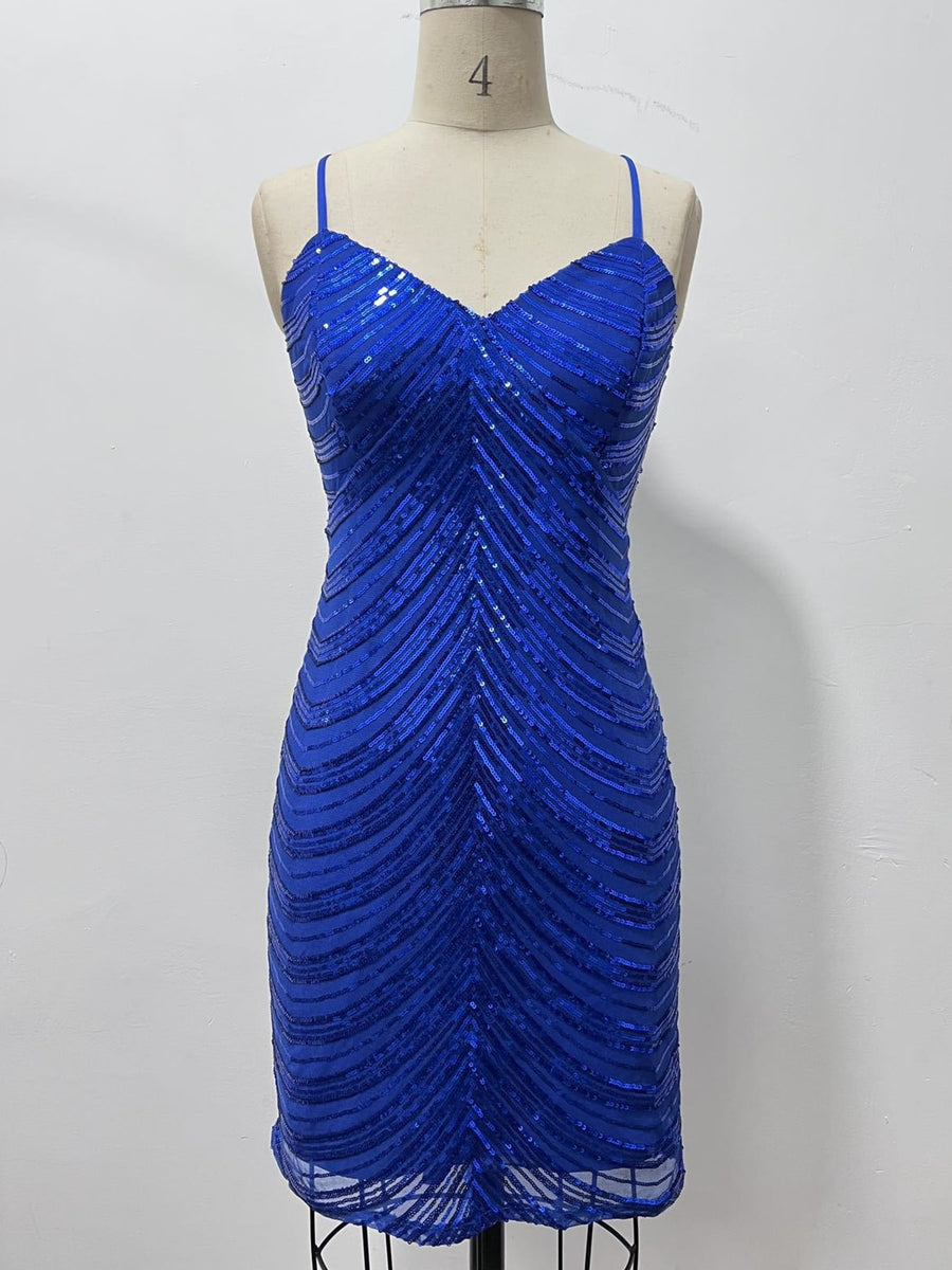 silver bodycon dress with back-zip and geometric