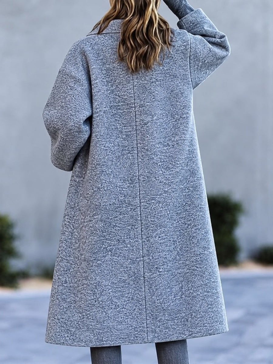 classic overcoat in Bright Blue with notch lapel