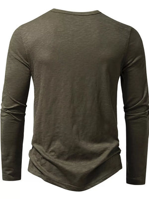 Men's Long Sleeve Henley T-shirt, view 11