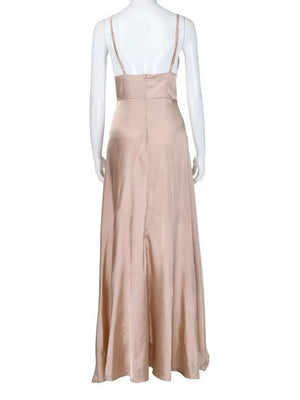 100% polyester Care instructions: Machine wash cold maxi dress in Water Blue with A-line silhouette