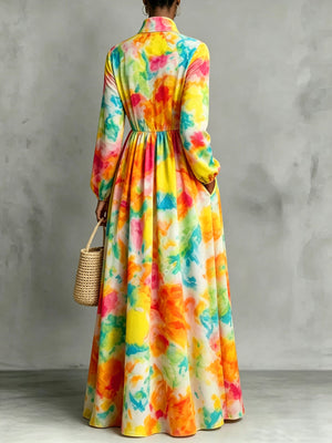 turquoise maxi dress with maxi and button-front