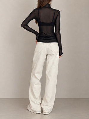 Polyester 90%&amp t-shirt in Black with slim silhouette
