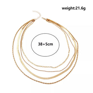 Layered 18k Gold-plated Chain Necklace option 7