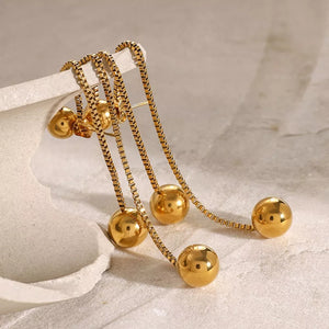 gold earrings with dangle and post-back