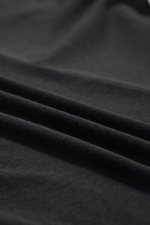 top in black with stretch and hip-length