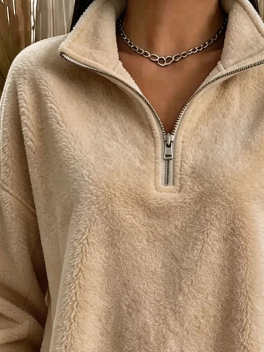 100% polyester Care instructions: Machine wash cold sweatshirt in Army Green with relaxed silhouette