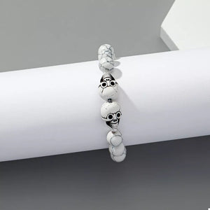 Resin, Stone Care instructions: 1 bracelet in White with beaded silhouette