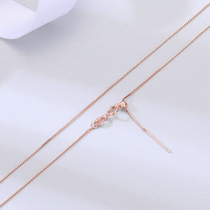 Silver necklace with adjustable and lobster clasp