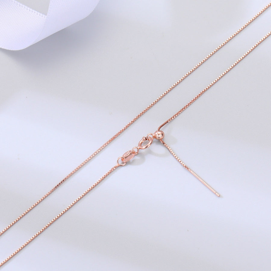 Silver necklace with adjustable and lobster clasp
