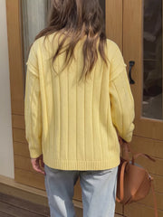 Button Up Dropped Shoulder Cardigan option 6