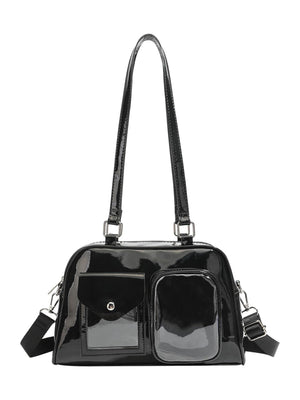 black with shoulder bag with multi-pocket