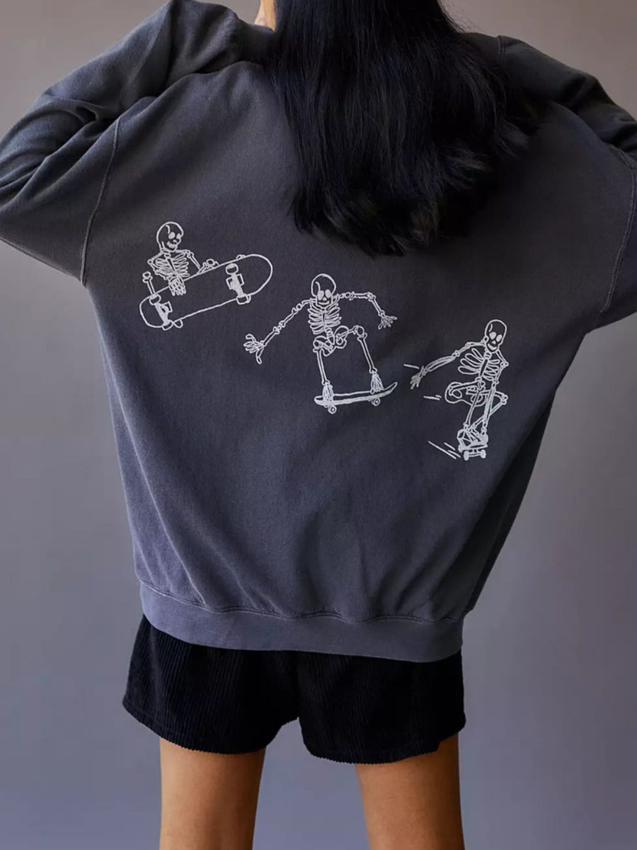 streetwear sweatshirt in Light Green with crew neck