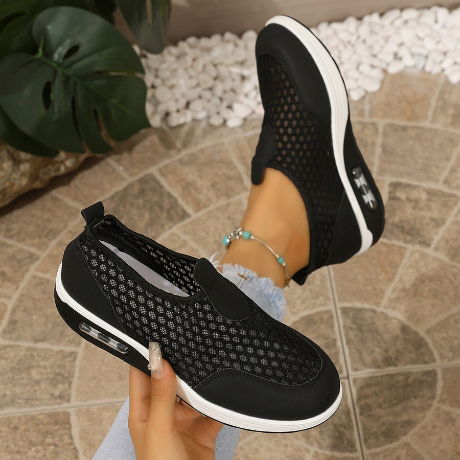 slip-on shoes featuring mesh in Pink with Mesh,Rubber Imported Size &amp texture