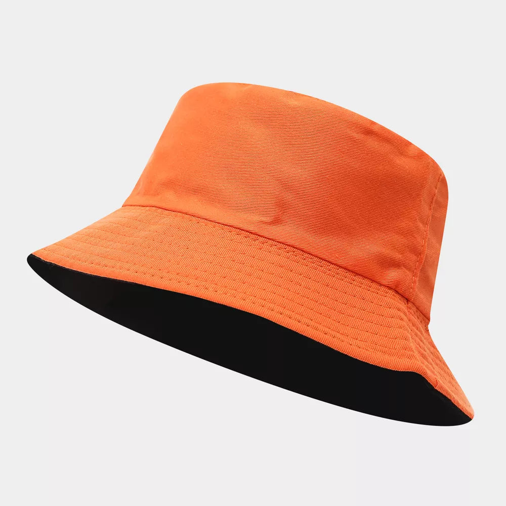hat in orange featuring wide brim and relaxed fit