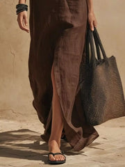 Light Blue maxi dress with maxi and pullover