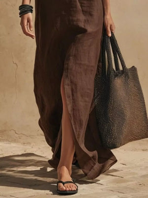 Light Blue maxi dress with maxi and pullover