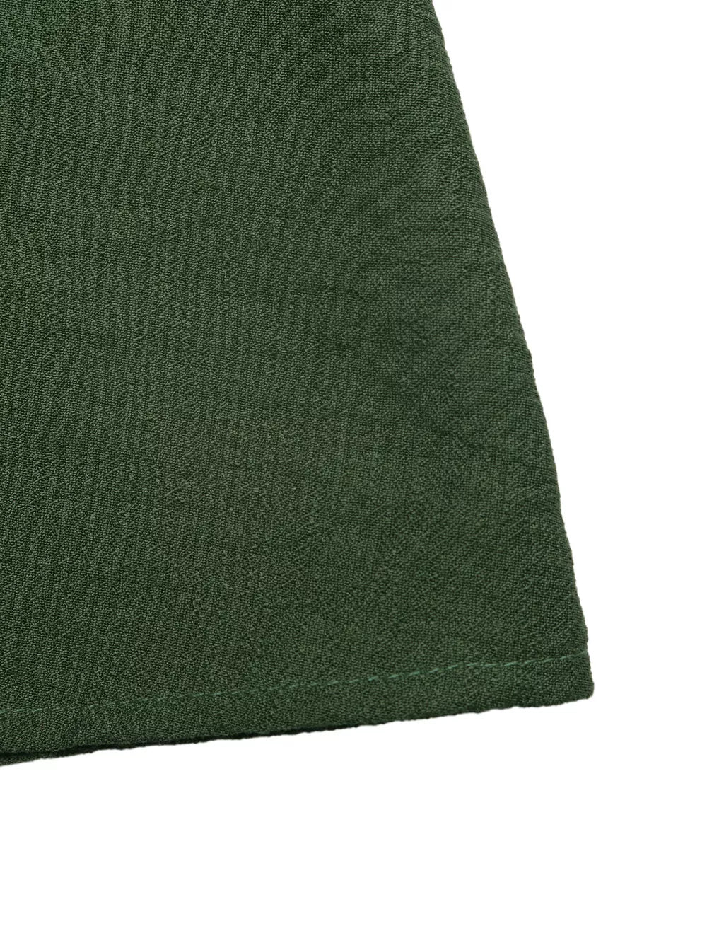 Green cotton blend maxi dress with cinched waist detail