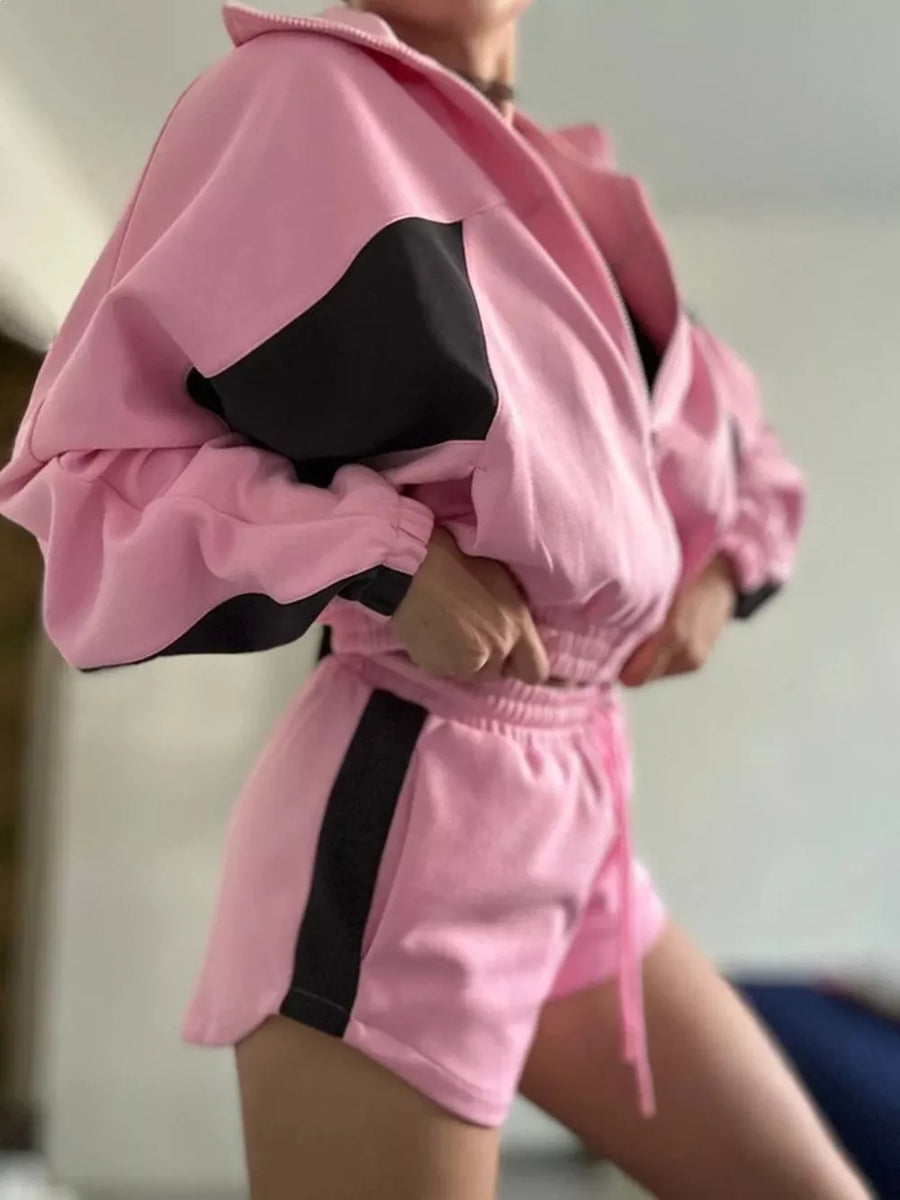 Zip-up Mini Long-sleeve Jacket in Pink, view 19
