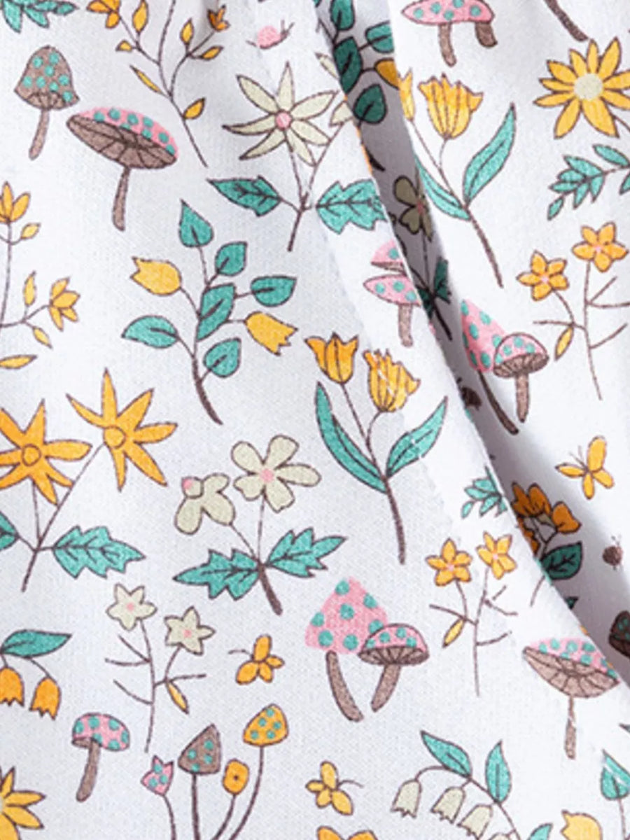 light pink sweatshirt and pants set featuring bunny graphic and graphic, floral