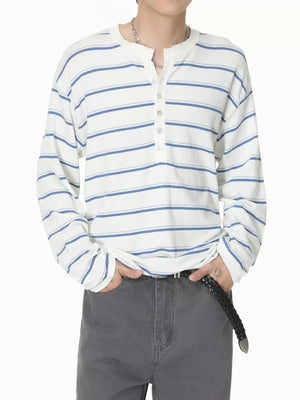 ivory henley with striped and henley